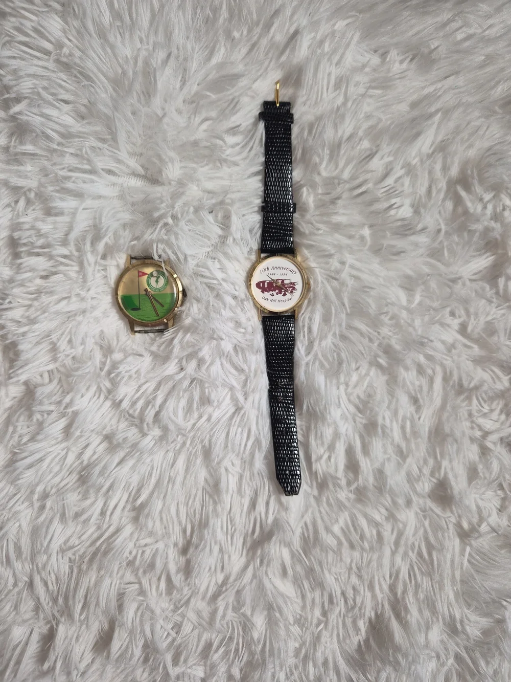 Vintage Golf Winners Circle Face Oak Hill Hospital 10th Anniversary Watch Bundle